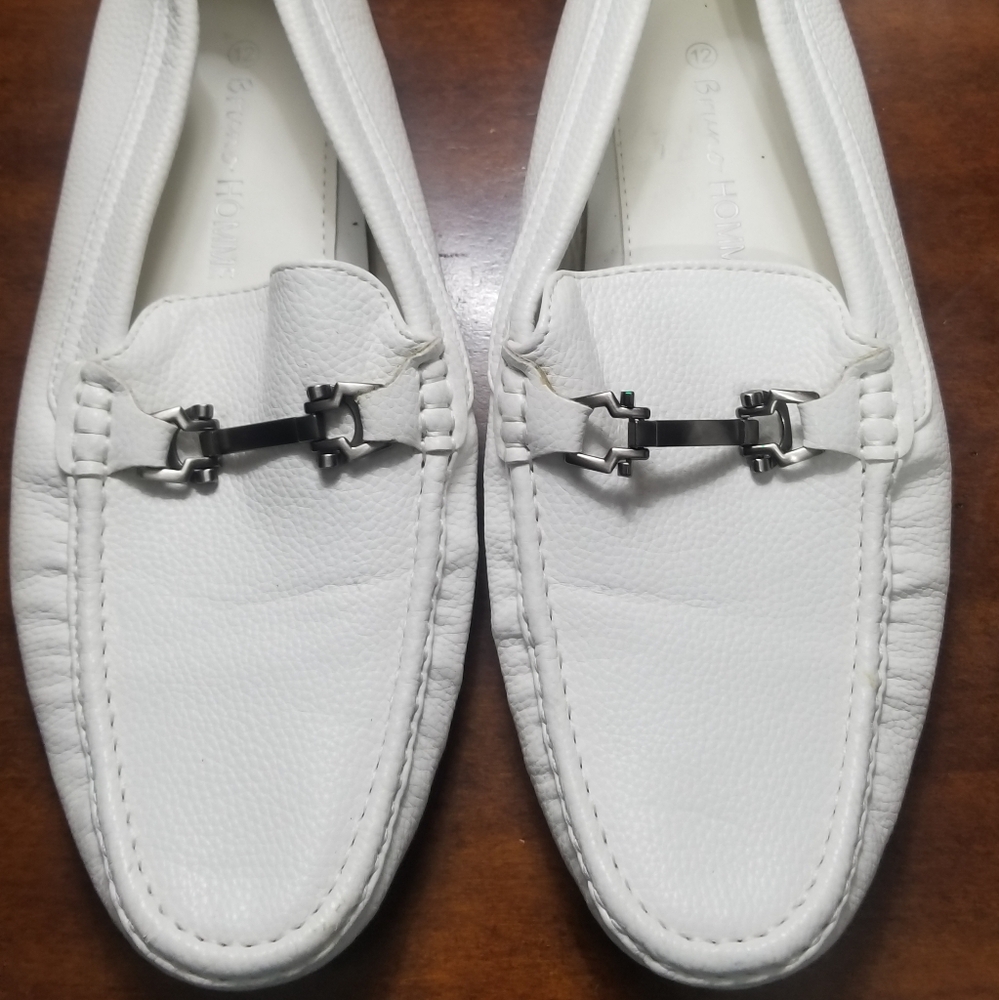 MEN'S LEATHER PENNY LOAFERS MOCCASINS SZ.12